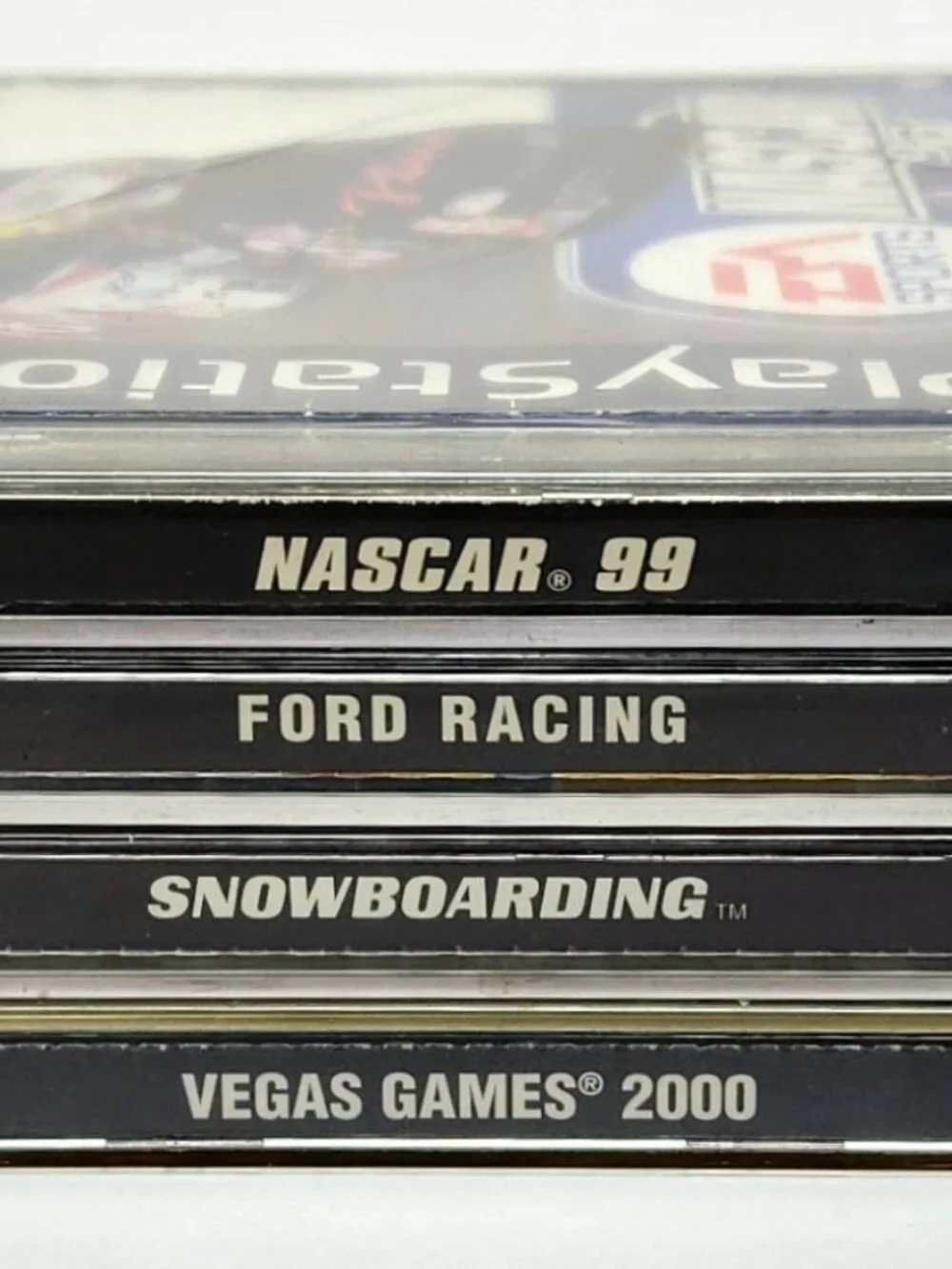 NASCAR 99, Ford Racing, Snowboarding, Vegas Games PS1 PlayStation CIB Bundle Lot